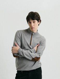 470996 SWEATER MEDIO CIERRE HARRINGTON LABEL Gris