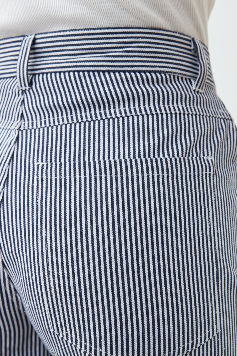 Pantalón de jean rayado crudo