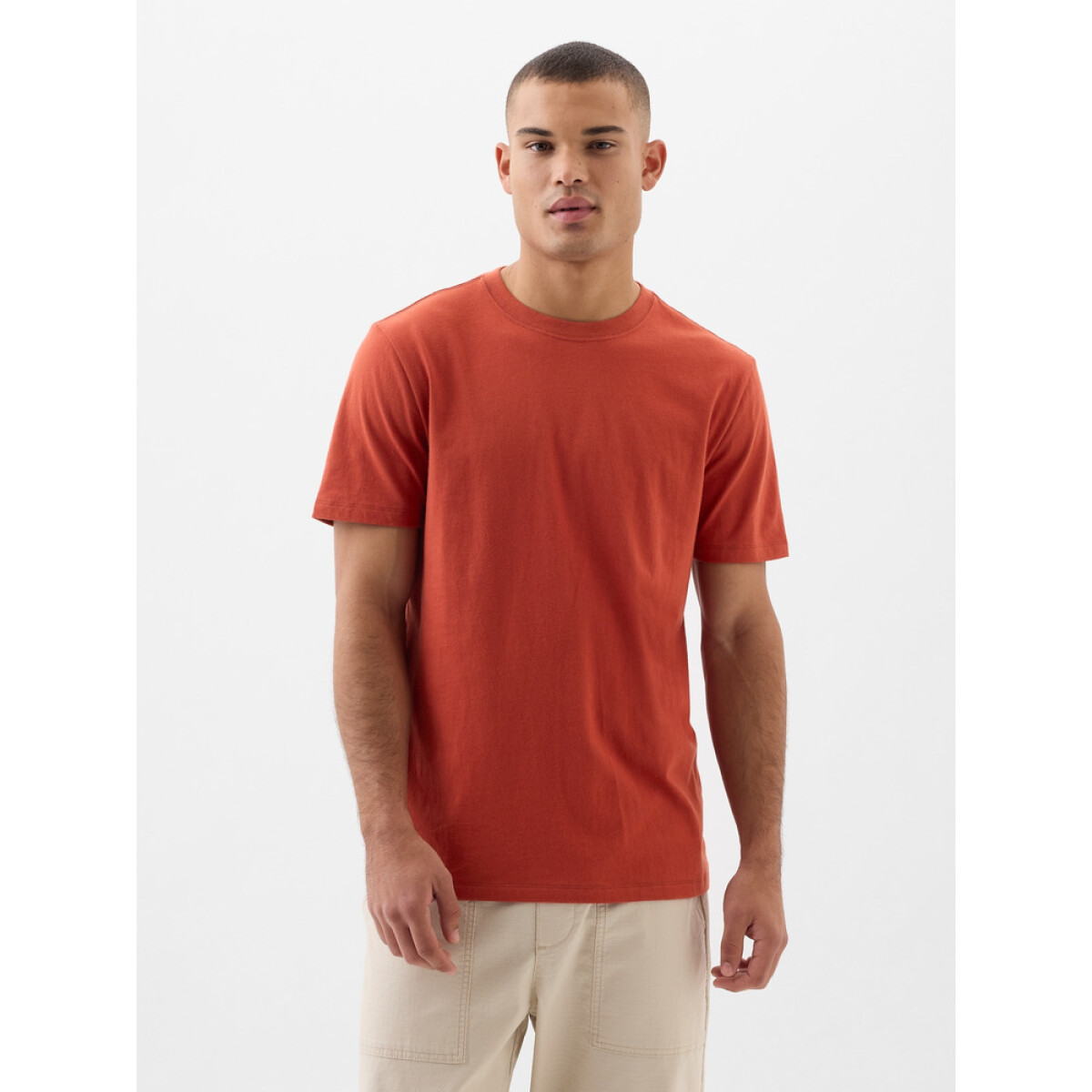 V-EVERYDAY SOFT CREW - SOLID - RED OCHRE 18-1442 TCX 