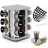 Especiero Giratorio 12 Frascos Vidrio Para Condimentos Cocina Acero Inoxidable Imback Especiero Giratorio 12 Frascos Vidrio Para Condimentos Cocina Acero Inoxidable Imback