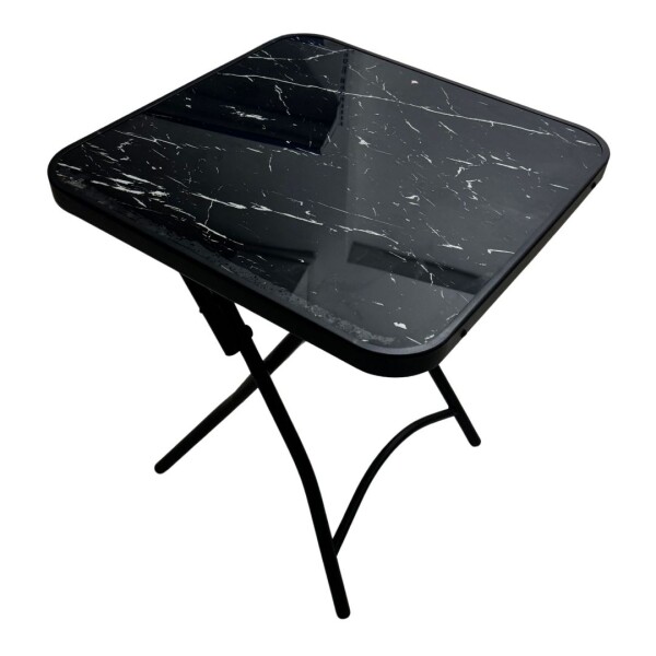 MESA CUADRADA DE VIDRIO PLEGABLE • 60x60cm MESA CUADRADA DE VIDRIO PLEGABLE • 60x60cm