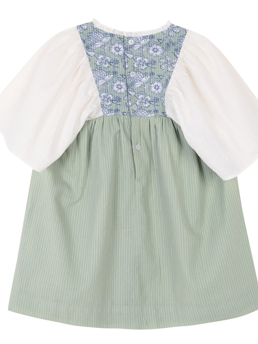 Vestido Canesu Estampado Gris