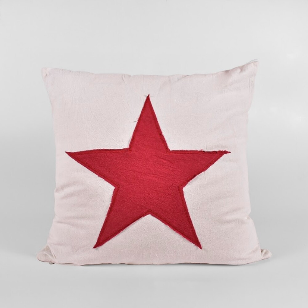 Funda Deco 50x50 Tusor Soft Estrella Navidad