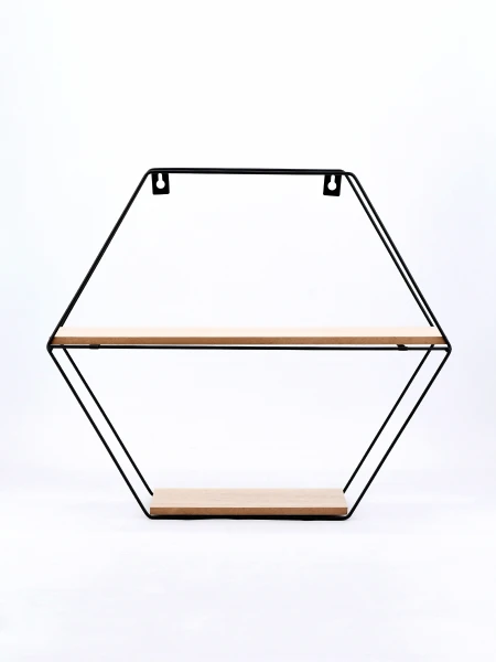 ESTANTE HEXAGONAL NEGRO