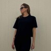 Polo Cotton Boxy Tee Mujer Black