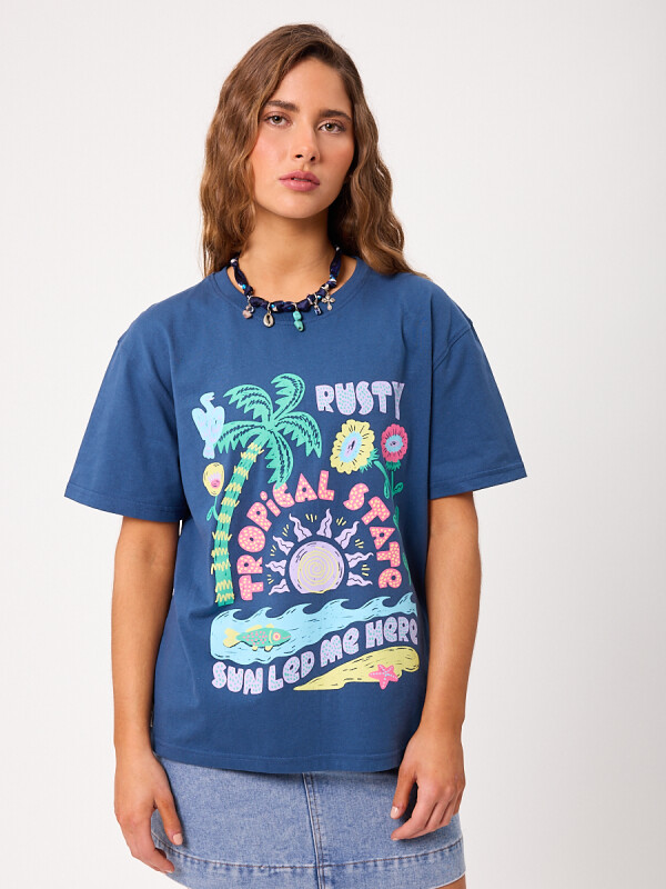 T-SHIRT MONTEZ RUSTY Azul