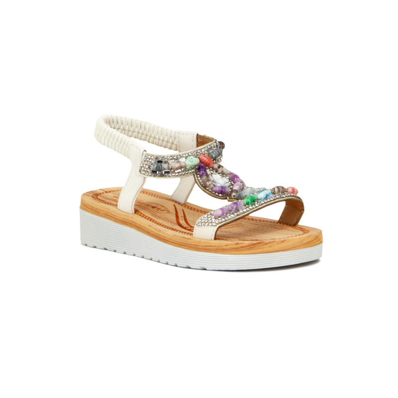 Darkness Sandalia Casual S/media 1 Tira - White Blanco