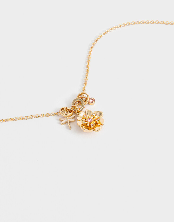 Collares Cortos Multi dijes Collar Corto Multidijes Cute - Dorado