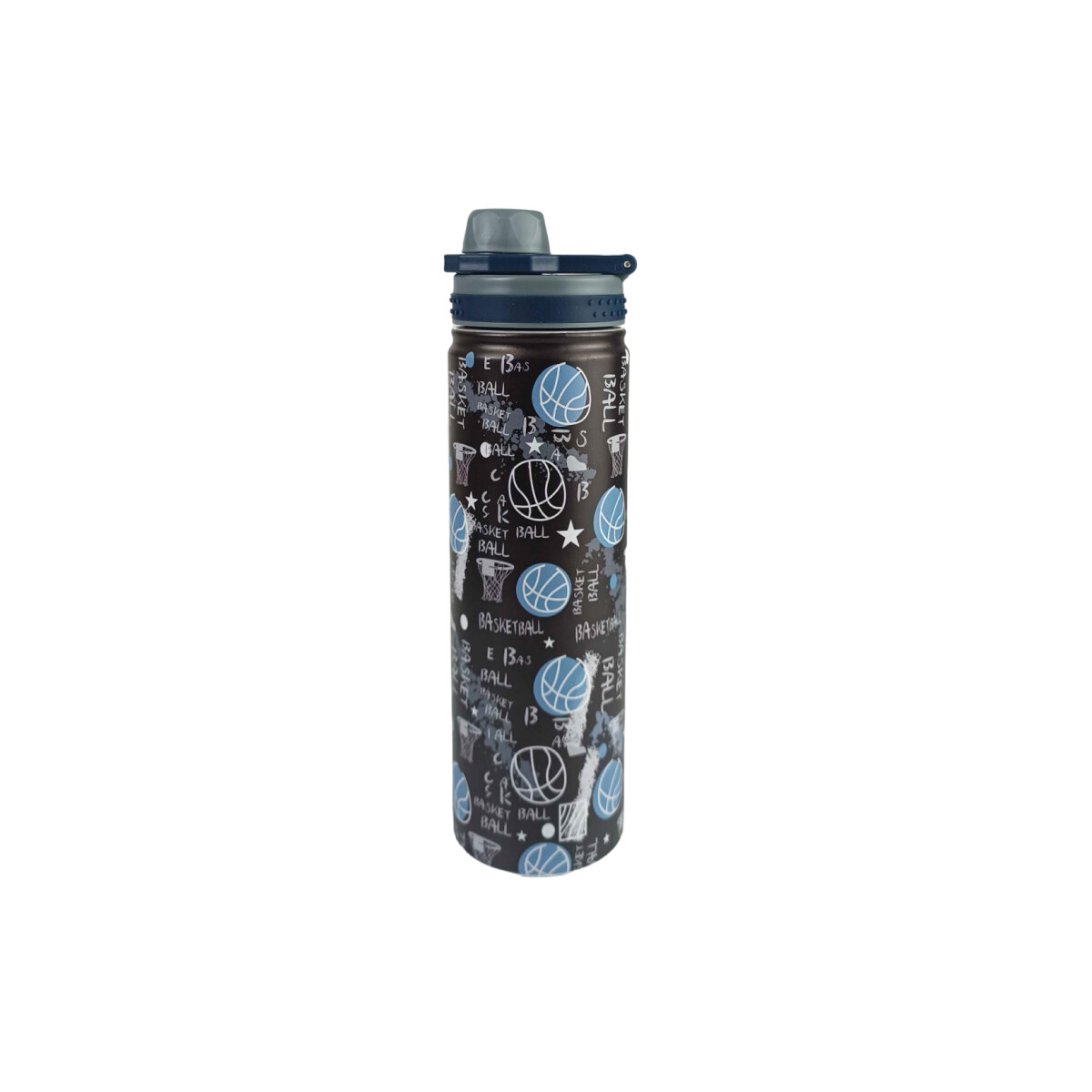 Botella térmica con diseños - Negro 