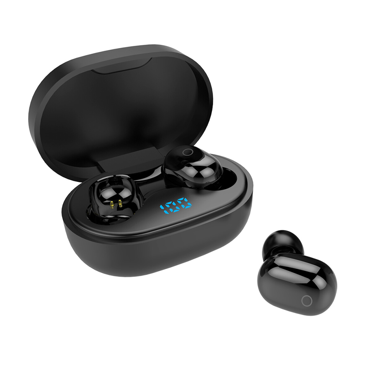 Auriculares Miccell Inalámbricos BH25 BT C/Display Led Negro 