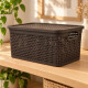 Caja simil ratán 7,5 lts CHOCOLATE