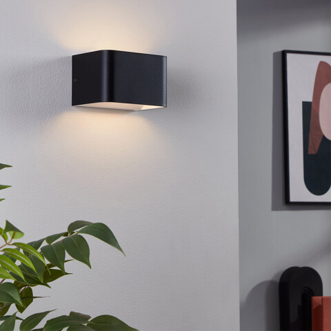 Lámpara de pared LED 6W aluminio negro SANIA4 EG1179