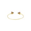 Brazalete Sikar-Plata Rodinada con micra oro 18k-Piedra Turmalina multicolor-BR2003 Conpiedra