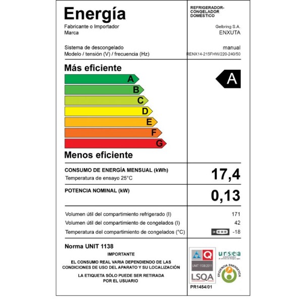 REFRIGERADOR ENXUTA FRIO HUMEDO - RENX14-215FHW REFRIGERADOR ENXUTA FRIO HUMEDO - RENX14-215FHW