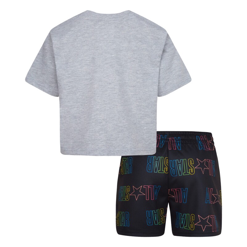 Conjunto All Star Boxy Tee Mesh de Niña Negro