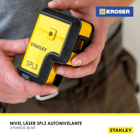 ZZ NIVEL LASER SPL3 AUTONIVELANTE 3 PUNTOS 30MT STANLEY ++ N/a