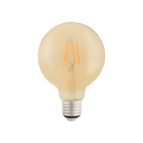 Lámpara LED G125 globo ámbar E27 4W 280Lm cálida TE3160