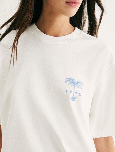CAMISETA MANGA CURTA OVERSIZED BLANCO