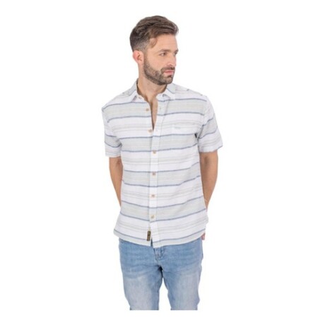 Camisa a rayas UFO Grint Azul Gris
