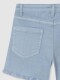 Pantalon Corto Con Bordados Azul Claro