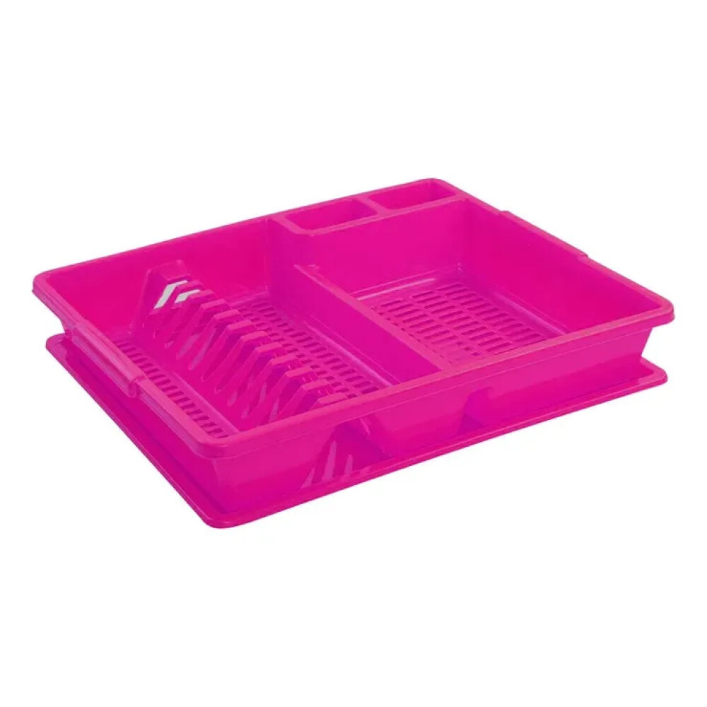 Escurridor Eco De Platos Vasos Cubiertos 45 X 38 Cm ROSA