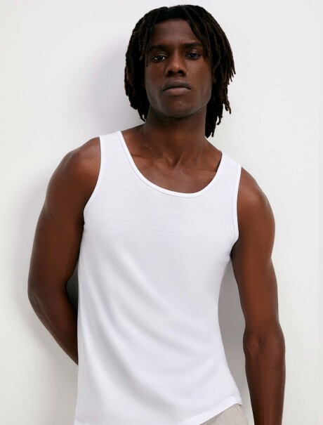 T-SHIRT MUSCULOSA MASC BLANCO