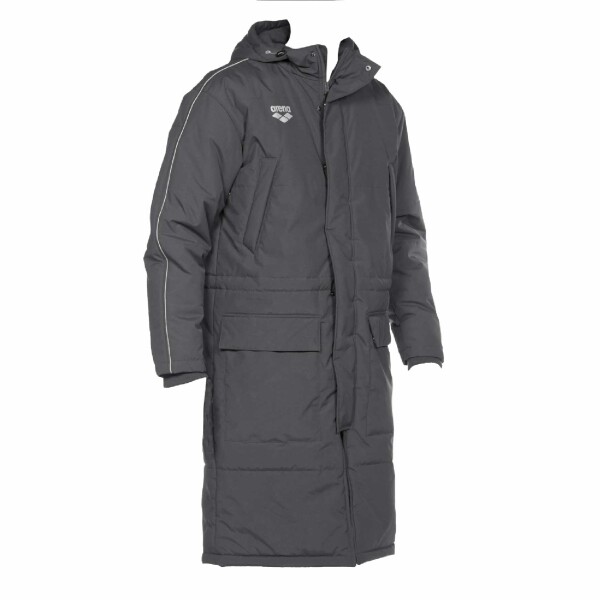 Campera Larga Deportiva Unisex Arena Team Line Team Parka Solid Gris Oscuro