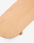 Mesa de centro Pirita de madera maciza de roble con acabado natural 146 x 56,5 cm FSC 100%