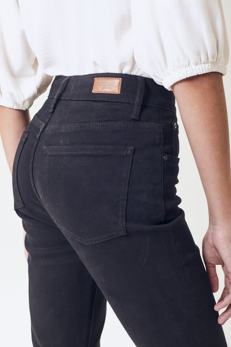 Jean Crop Flare Negro