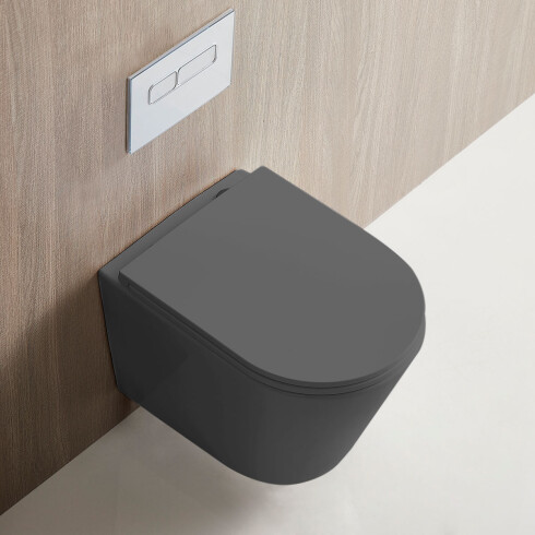 Inodoro De Colgar Gris Mate 000