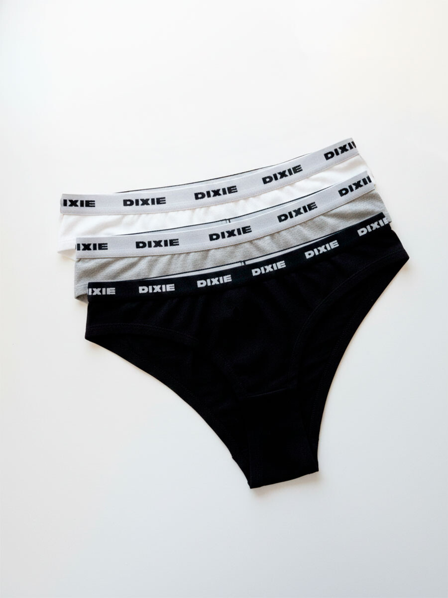 PACK VEDETINA X3 CAZMIN DIXIE Negro / Blanco / Gris Claro