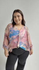 Blusa botánica Rosado