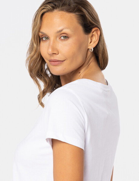 REMERA BÁSICA DE ALGODÓN Blanco