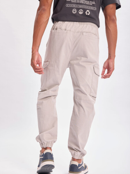 Pantalón cargo jogger Gris Claro