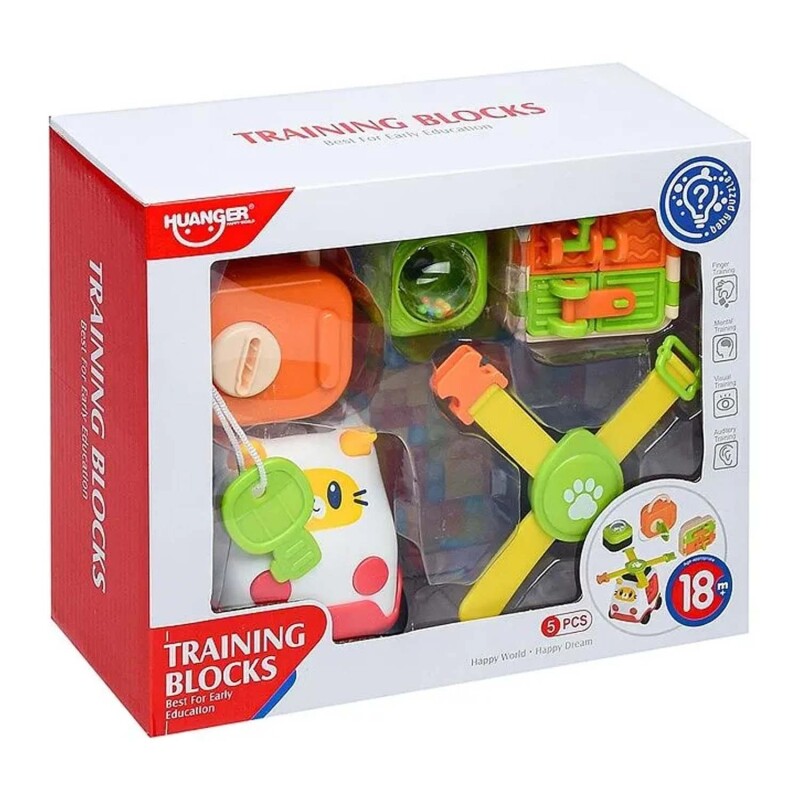 Set de 5 Juguetes Encastrables con Autito para Bebé Huanger - Multicolor Set de 5 Juguetes Encastrables con Autito para Bebé Huanger - Multicolor