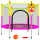 Cama Elástica Trampolín 1.40 + Cobertor + Red + Tablero Basket + Pelota + Inflador Rosado