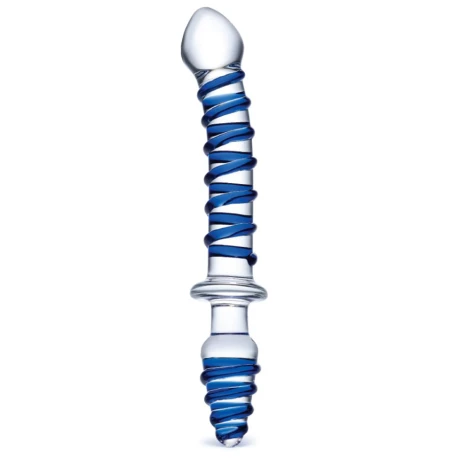 Doble Dildo Vidrio Plug Anal Mr Swirly Glas Doble Dildo Vidrio Plug Anal Mr Swirly Glas
