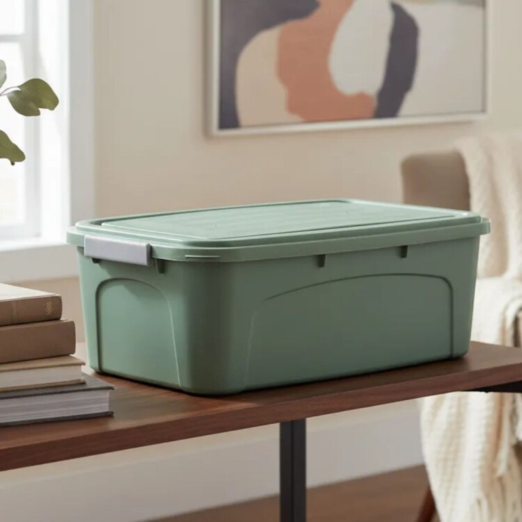 CAJA ORGANIZADORA APILABLE 30 LITROS Verde