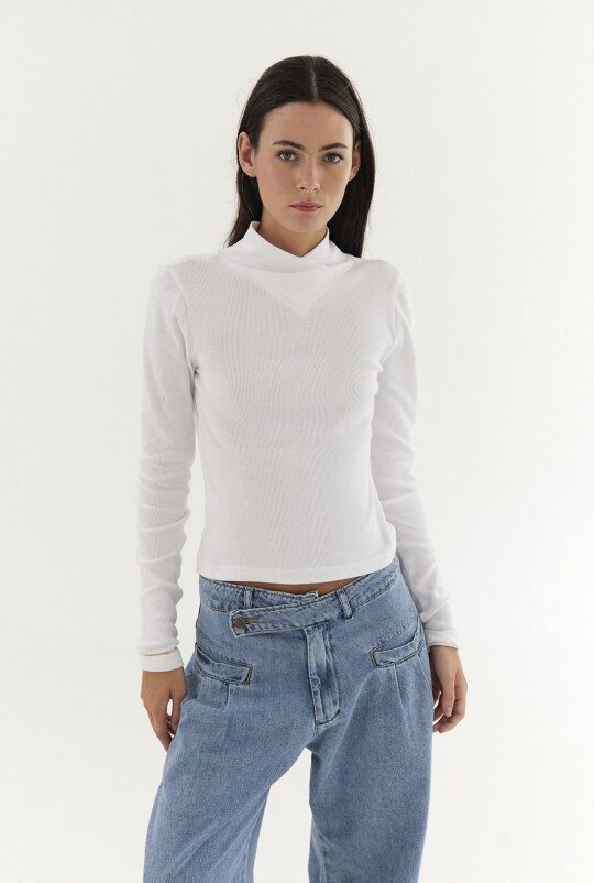 Polera Cross Blanco