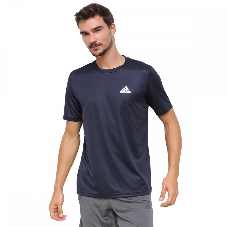 Remera de Hombre Adidas Desing Azul Marino - Blanco
