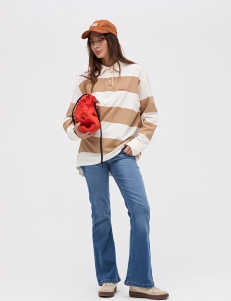 Remera polo New chicago Off white