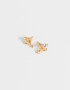 Aros Pasantes Con strass Aros Cruz Con Strass - Dorado