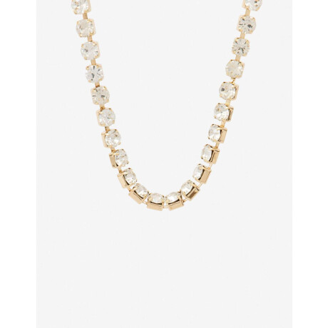 Collar Corto Strass Dorado