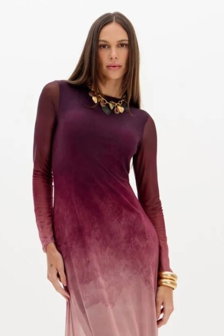 Vestido manga larga Maldivia Rosa