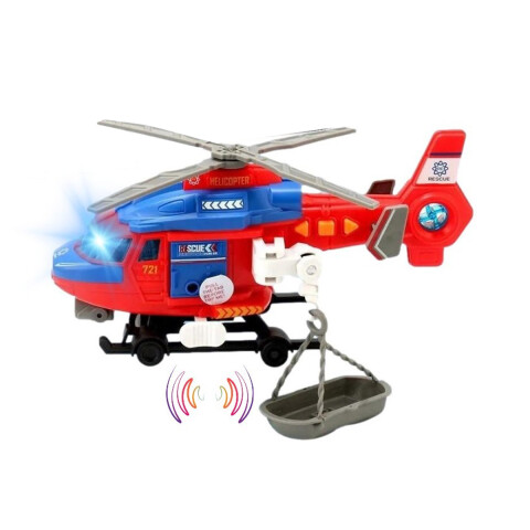 Helicóptero Rescatista con Movimiento, Luz y Sonido Colores Surtidos. U