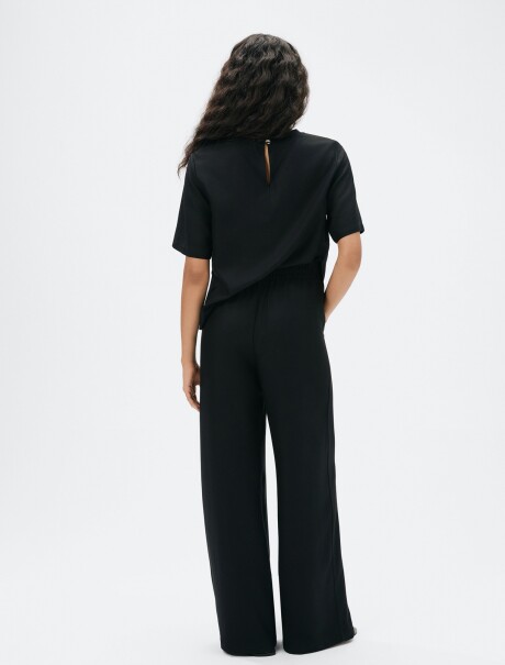 PANTALÓN RECTO CINTURA MEDIA NEGRO