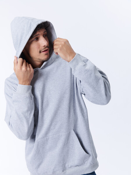 Canguro deportivo oversize Gris Melange