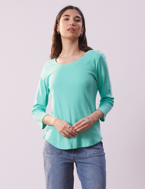 Remera Algodon Basica VERDE