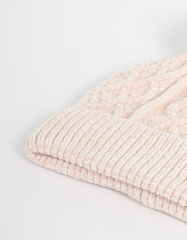 Gorros Infantiles Gorros Tejido Trenzado Rosa - Rosa Claro