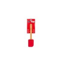 ESPATULA RECTANGULAR DE SILICONA Y BAMBU MOR ROJO